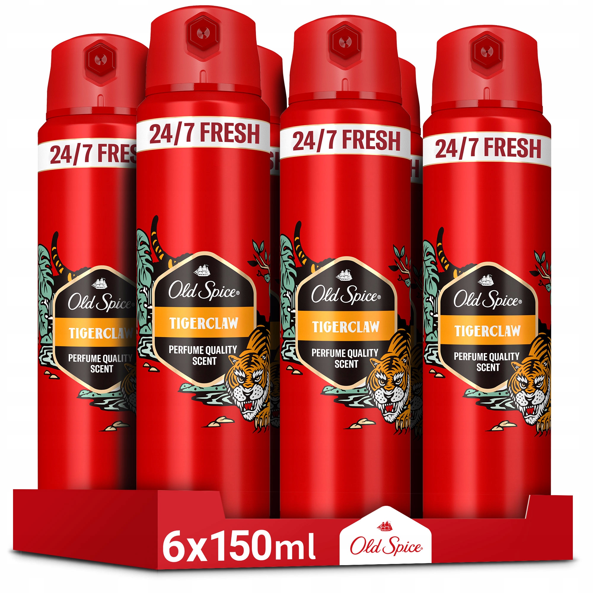 Deodorant v spreji Old Spice Tigerclaw pre mužov 6x150 ml